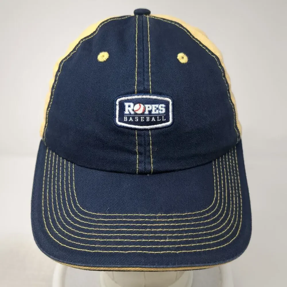 Ahead Baseball Cap Blue Yellow XL Ropes Baseball Hat Contrast Stitching